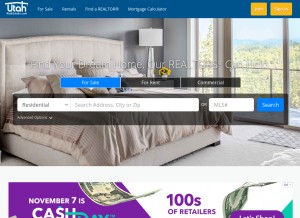 How utahrealestate.com looks like on a tablet such as an iPad.