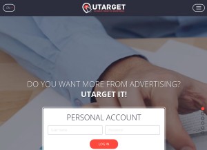How utarget.ru looks like on a tablet such as an iPad.