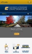 How utc.edu looks like on a mobile device such as an iPhone.
