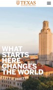 How utexas.edu looks like on a mobile device such as an iPhone.