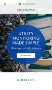 How utilitysentry.com looks like on a mobile device such as an iPhone.
