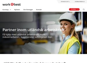 How utlandskarbetskraft.se looks like on a tablet such as an iPad.