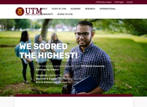 How utm.my looks like on a tablet such as an iPad.