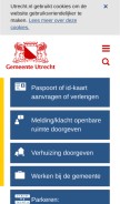 How utrecht.nl looks like on a mobile device such as an iPhone.