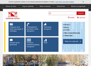 How utrecht.nl looks like on a tablet such as an iPad.
