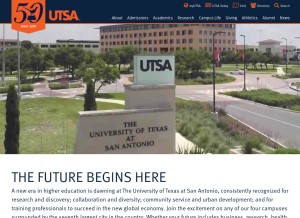 How utsa.edu looks like on a tablet such as an iPad.