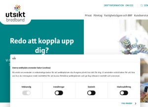 How utsikt.se looks like on a tablet such as an iPad.