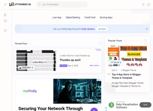 How uttanbbz.in looks like on a tablet such as an iPad.