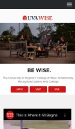 How uvawise.edu looks like on a mobile device such as an iPhone.