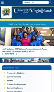 How uvi.edu looks like on a mobile device such as an iPhone.
