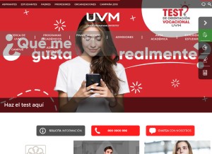 How uvm.mx looks like on a tablet such as an iPad.