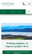 How uvmhealth.org looks like on a mobile device such as an iPhone.