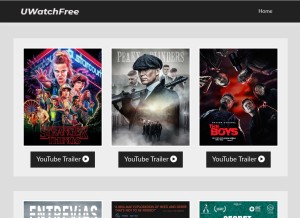 How uwatchfree.movie looks like on a tablet such as an iPad.