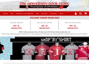 How uwbookstore.com looks like on a tablet such as an iPad.