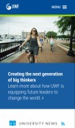 How uwf.edu looks like on a mobile device such as an iPhone.