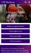 How uwmedicine.org looks like on a mobile device such as an iPhone.