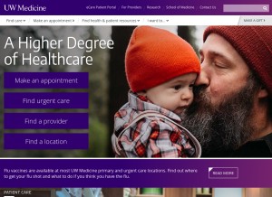 How uwmedicine.org looks like on a tablet such as an iPad.