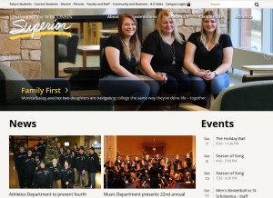 How uwsuper.edu looks like on a tablet such as an iPad.
