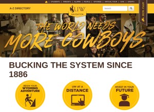 How uwyo.edu looks like on a tablet such as an iPad.