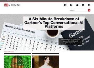 How uxmag.com looks like on a tablet such as an iPad.
