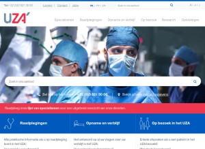 How uza.be looks like on a tablet such as an iPad.