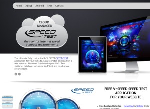 How v-speed.eu looks like on a tablet such as an iPad.