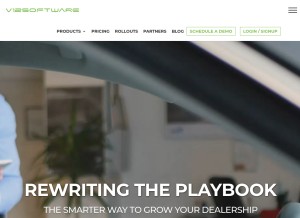 How v12software.com looks like on a tablet such as an iPad.