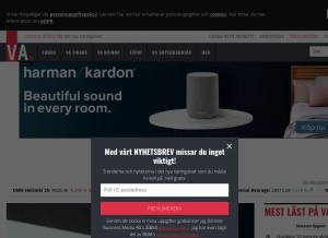 How va.se looks like on a tablet such as an iPad.