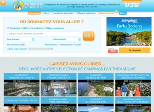 How vacancesvuesduciel.fr looks like on a tablet such as an iPad.