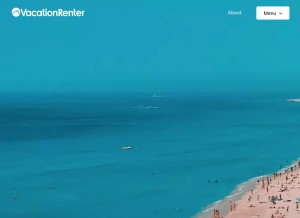 How vacationrenter.com looks like on a tablet such as an iPad.