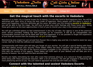 How vadodaradolls.com looks like on a tablet such as an iPad.