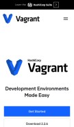 How vagrantup.com looks like on a mobile device such as an iPhone.