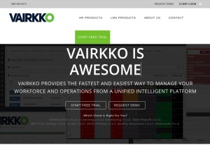 How vairkko.com looks like on a tablet such as an iPad.