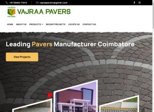 How vajraapavers.com looks like on a tablet such as an iPad.