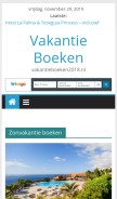 How vakantieboeken2018.nl looks like on a mobile device such as an iPhone.