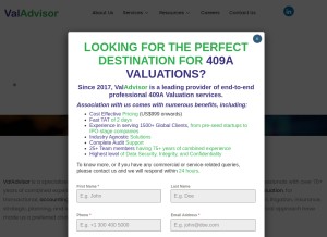 How valadvisor.com looks like on a tablet such as an iPad.