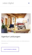 How valao.de looks like on a mobile device such as an iPhone.