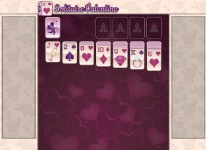 How valentinesdaysolitaire.com looks like on a tablet such as an iPad.