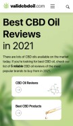 How validcbdoil.com looks like on a mobile device such as an iPhone.