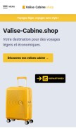 How valise-cabine.shop looks like on a mobile device such as an iPhone.
