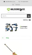 How valisontools.com looks like on a mobile device such as an iPhone.