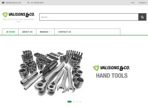 How valisontools.com looks like on a tablet such as an iPad.