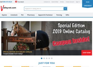 How valleyvet.com looks like on a tablet such as an iPad.