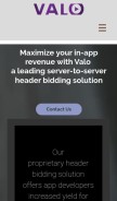 How valo.ai looks like on a mobile device such as an iPhone.