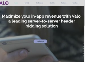How valo.ai looks like on a tablet such as an iPad.