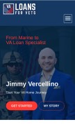 How valoansforvets.com looks like on a mobile device such as an iPhone.