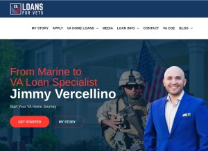 How valoansforvets.com looks like on a tablet such as an iPad.