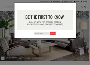 How valuecityfurniture.com looks like on a tablet such as an iPad.