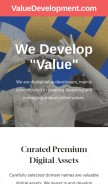 How valuedevelopment.com looks like on a mobile device such as an iPhone.