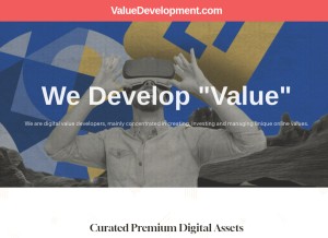 How valuedevelopment.com looks like on a tablet such as an iPad.